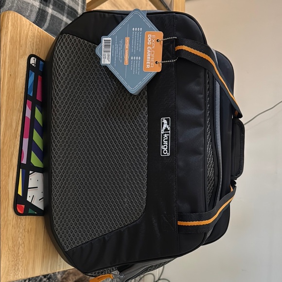 Kurgo Black and Gray Dog Traveler Bag
